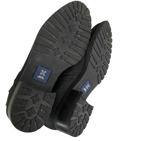 Caslon Black Genuine Leather Ankle Booties Water Resistant Sz 6.5 - Picture 9 of 9